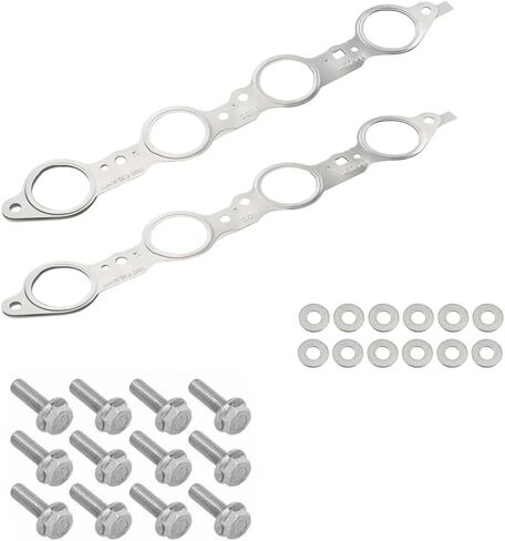 12617944 for Chevy Silverado 1500 2500 Sierra LS Exhaust Manifold Gasket&Bolts Compatible with Silverado Sierra Suburban 1500 2500 HD Yukon CTS Escalade MLS LS LQ LM7 4.8L 5.3L 5.7L 6.0L 6.2L in Saudi Arabia