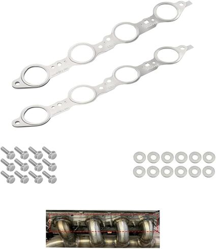12617944 for Chevy Silverado 1500 2500 Sierra LS Exhaust Manifold Gasket&Bolts Compatible with Silverado Sierra Suburban 1500 2500 HD Yukon CTS Escalade MLS LS LQ LM7 4.8L 5.3L 5.7L 6.0L 6.2L in Saudi Arabia