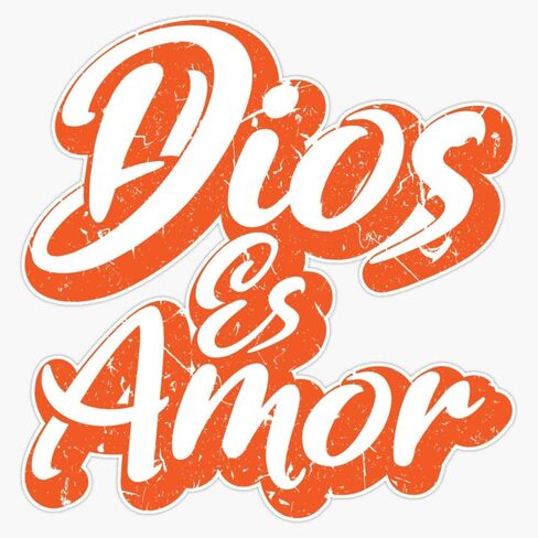 Generic Dios Es Amor الإسبانية المسيحية الله هو الحب ملصق ديني الفينيل ملصق ممتص للصدمات مقاوم للماء 5 بوصة، MPW-RDFT-STICKER-573 in Kuwait
