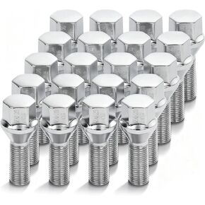 M12x1.25 Wheel Spike Lug Nuts 20PCS Chrome Lug Nut 56mm over tall/28mm shank Long for 200 for 500 for Cherokee for Compass for Dart in Saudi Arabia