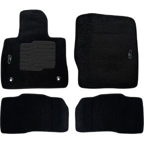 ecoMats Carpet Floor Mats Custom Fit for 2020 to 2026 Ford Explorer with Non-Slip Driver Heel Pad and Safety Lock, 1st and 2nd Row Set, Black, Explorer in Saudi Arabia