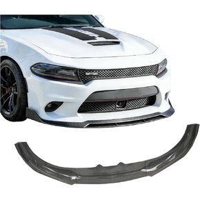 Charger Front Bumper Lip Compatible with 2015-2023 Dodge Charger SRT Hellcats Scat Pack Carbon Fiber Front Lip 3 Stage Design Front Splitter in Saudi Arabia