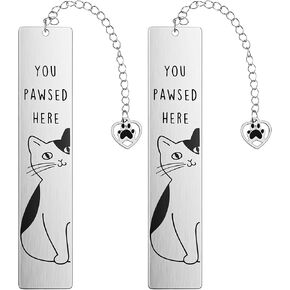 2 Pcs Cat Bookmarks, Metal Cat Book Marks for Reading Women Cute Bookmarks Aesthetics Animal Books Accessories for Adults Student, Perfect Gift for Cats & Reading Lovers in Saudi Arabia