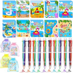 36 Set End of Year Student Gifts from Teacher, End of the Year Gifts for Students Bulk for Kids Summer Pens 6-in-1 Multicolor Pens with Cards for School Graduation Supply Summer Party Favor in Saudi Arabia