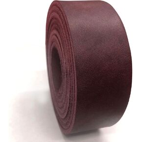 Sepici 10/12oz Burgundy Real Latigo Leather Strip/Strap/Belt Blank 3/4" (1.9 cm) wide, 60-70" (153-177cm) Long in Saudi Arabia