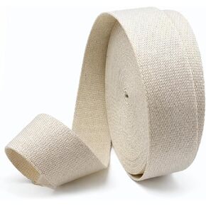 1.5 Inch Heavy Cotton Webbing Straps for Bags, Natural 100% Cotton Webbing Tape, for Backpack Straps, Bag Handles & DIY Sewing（1.5 Inch X 12 Yards） in Saudi Arabia