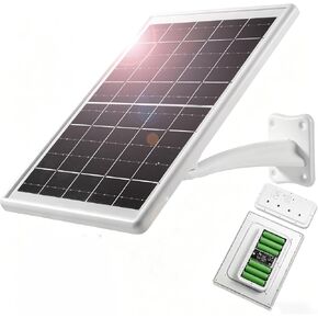 8W Solar Panel Charger with Built-in 12000mAh Battery Backup, 5V/12V Type-C & DC Dual Output, IP65 Waterproof Solar Power Supply for Security Camera, Trail Camera, Video Doorbell in Saudi Arabia