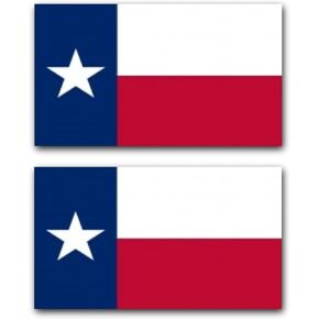 Texas Flag Stickers 7 x 4.66 Inches 2 Pack Made In USA in Kuwait