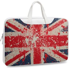 British Flag Splatter Leather Laptop Bag Handheld Slim Computer Bags Business Briefcase in Kuwait
