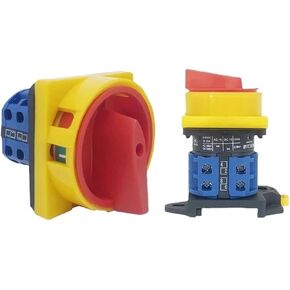 LW26GS-20A 25A DIN Rail mounting Off-ON Two-Stage CA10 48x48mm 64x64mm Circuit Breaker Isolator Padlock Rotary cam Switch(25A 48X48mmON-OFF-ON) in Saudi Arabia