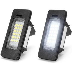 LED License Plate Light for BMW 1 3 5 X Series E90 E91 E92 E39 E60 E61 E70 X5 X3 X1 M3, 6000K-6500K Xenon White Error Free Tag Lamp Assembly, IP67 Waterproof Rear Number Plate Bulbs, 2-Pack in Saudi Arabia