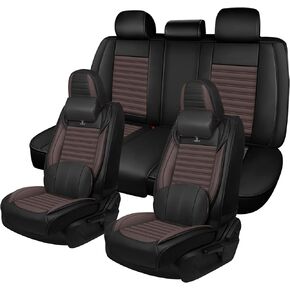 Seat Covers Fit for Infiniti JX35 2013-2017 Premium Leather Car Seat Covers, Waterproof Non-Slip and Airbag Compatible, Fashion Car Seat Protector (Black Gray,5 Seats) in Saudi Arabia