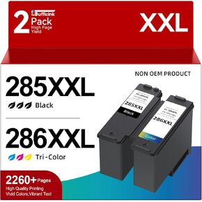 High Yield 285XXL 286XXL Ink Cartridge Compatible for Canon PG-285 CL-286 PG-285XL CL-286XL Large Capacity Compatible for Canon Pixma TS7720 Ink cartridge fit for Pixma TS7722 TR7820 Printer (2 Pack) in Saudi Arabia