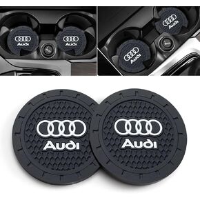 TACOMA Car Cup Holder Coaster for Audi Recessed Silicone Cupholder Coaster Interior Accessories 2.75in 2Pieces Black in Saudi Arabia
