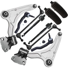 Detroit Axle - 10pc Front End Kit for 2013-2020 Ford Fusion Lincoln MKZ, 2 Lower Control Arms with Ball Joint 2 Sway Bar Links 4 Inner Outer Tie Rods 2 Boots 2014 2015 2016 2017 2018 2019 Replacement in Kuwait