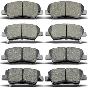 Front Rear Ceramic Brake Pads 8 Pieces Set fit for for 2011-2016 Hyundai Elantra,for 2012-2016 Hyundai Veloster,for 2014-2016 KIAforte/forte5/forte Koup in Saudi Arabia