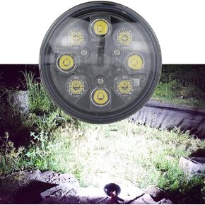 LED Light 40W for Joh Deer Aircraft Landing Case IH Sealed Round 4.5 inch Bulb Headlight Hi/Lo Ford Caterpillar Massey Ferguson PAR36 4.5" Bulb x1 in Saudi Arabia