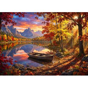 Mountain Forest Lake Jigsaw Puzzles for Adults 1000 Pieces, Serene Nature Landscape 1000 Piece Puzzle for Adults, Fun Hard Difficult Challenging Jigsaw Puzzles 1000 Pieces Gift for Home Decor Wall Art in Saudi Arabia