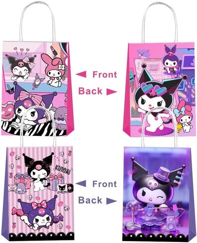 OUDMAY 12Pcs Kawaii Party Gift Bags Goodie Bags with Handle Party Supplies for Kawaii Themed Birthday Decorations in Saudi Arabia