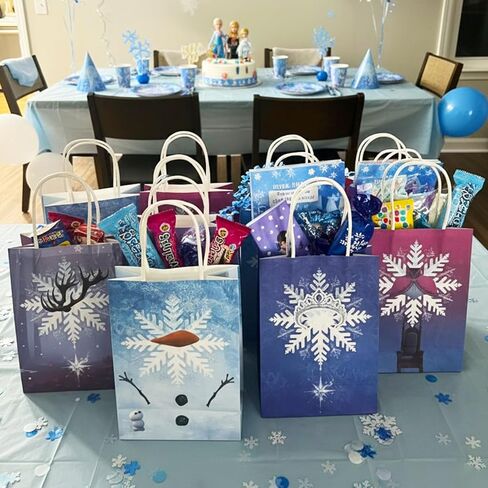 TimEmbrace Frozen Party Bags – 16 Pack small Snowflake Goodie Bags, Frozen Birthday Decorations, Party Favors and Birthday Party Supplies in Kuwait