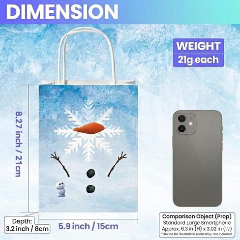 TimEmbrace Frozen Party Bags – 16 Pack small Snowflake Goodie Bags, Frozen Birthday Decorations, Party Favors and Birthday Party Supplies in Kuwait