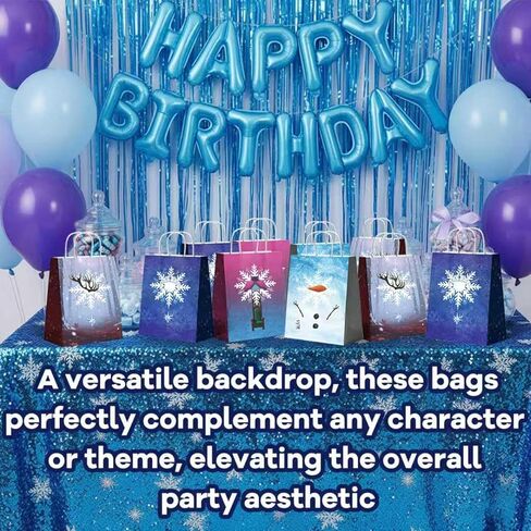 TimEmbrace Frozen Party Bags – 16 Pack small Snowflake Goodie Bags, Frozen Birthday Decorations, Party Favors and Birthday Party Supplies in Kuwait