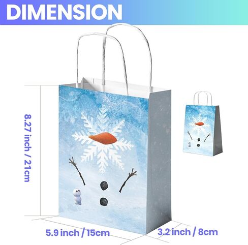 TimEmbrace Frozen Party Bags – 16 Pack small Snowflake Goodie Bags, Frozen Birthday Decorations, Party Favors and Birthday Party Supplies in Kuwait