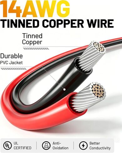 Oyviny 2PCS 14AWG SAE طقم موصل 1 قدم SAE تمديد كابل، الثقيلة 14 قياس 2 دبوس التوصيل السريع التوصيل للبطارية العطاء لوحة للطاقة الشمسية دراجة نارية سيارة شاحنة DIY المشاريع in Kuwait