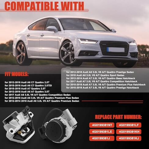 GlobalPrince a Pair Engine Motor Mount Compatible with Audi A6 A7 C7 2012-2018 Quattro 2.0L 3.0L V6 Left and Right Engine Mount Replace 4G0199381NT 4G0199381LF V6 A/T Premium Sedan Base Hatchback in Saudi Arabia