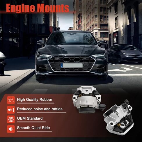 GlobalPrince a Pair Engine Motor Mount Compatible with Audi A6 A7 C7 2012-2018 Quattro 2.0L 3.0L V6 Left and Right Engine Mount Replace 4G0199381NT 4G0199381LF V6 A/T Premium Sedan Base Hatchback in Saudi Arabia