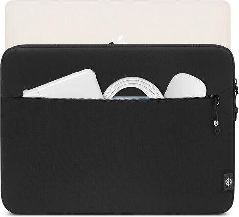 Sanctum 360° Protective Laptop Sleeve for 15-inch MacBook Air M5 M4 M3 M2 | Shockproof Water-Resistant Laptop Case with Soft Lining for Travel & Business (Black) in Saudi Arabia