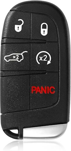 Replacement for Jeep Renegade Key Fob Remote Control 2015 2016 2017 2018 2019 2020 2021 5 Buttons 433MHz M3N-40821302,Black in Kuwait