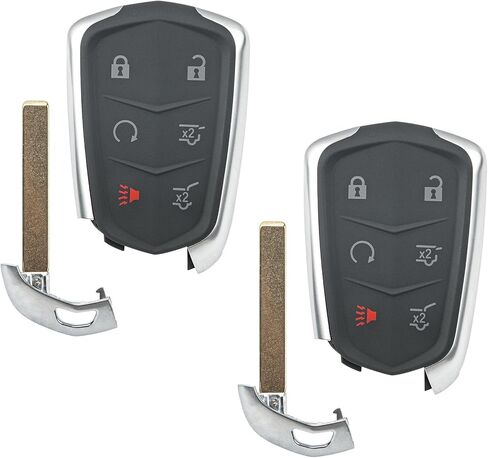 استبدال Vurkcy Key Fob لـ 2015-2020 Cadillac Escalade/Escalade ESV جهاز التحكم عن بعد للدخول بدون مفتاح للسيارة، HYQ2AB، 6 أزرار، قطعتان in Saudi Arabia