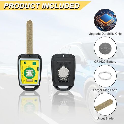 Vurkcy Key Fob Replacement for 2015-2020 Honda Fit/ 13-15 Crosstour/ 14-16 CR-V Car Keyless Entry Remote Control, MLBHLIK6-1T MLBHLIK61T, 3 Buttons in Kuwait