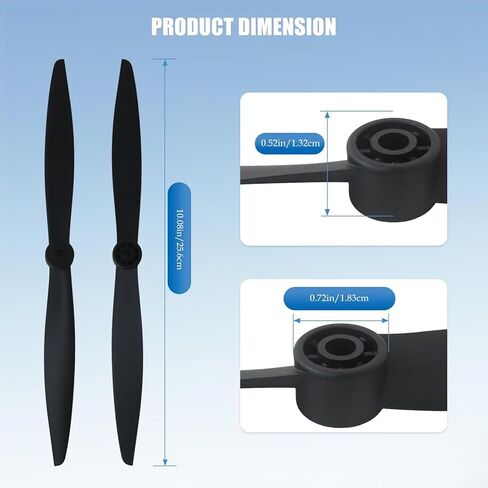 2-Blade for RC Propeller – Compatible with FMS 1200mm Super EZ, for 1220mm Ranger FMSPROP022, 10x5 Prop – 2 Pcs in Kuwait
