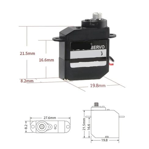 1.2kg Torque PDI-DHV56MG Digital High Voltage Metal Gear 5.6g DC4.8~7.4V Motor in Kuwait