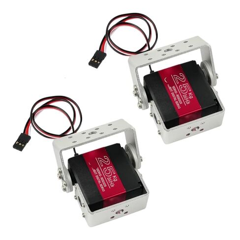 1/2/4 pcs RS3225 25kg Digital Servo Metal Gear Robotic Motor 6V Dual Axis U-Mount 180/270 Degrees(2pcs 180 Degree) in Kuwait