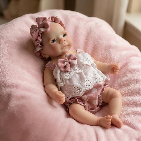 10Inch Full Body Silicone Baby Dolls Can Open Mouth Silicone Reborn Newborn Girl Dolls that Look Real in Kuwait