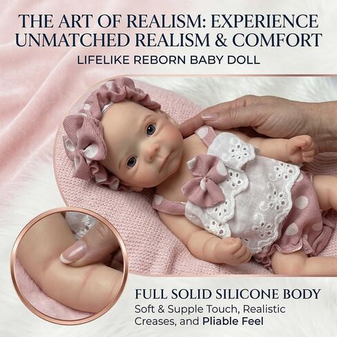 10Inch Full Body Silicone Baby Dolls Can Open Mouth Silicone Reborn Newborn Girl Dolls that Look Real in Kuwait