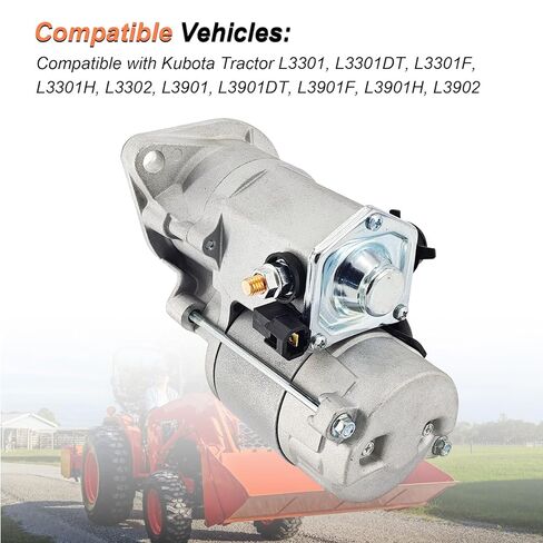 محرك بدء التشغيل TC620-16800 متوافق مع Kubota L3301(DT/F/H) L3302 L3901 (DT/F/H) L3902 الجرارات استبدال # 128000-2130 128000-2131 228000-2050 9722809-105 TC62016800 in Kuwait