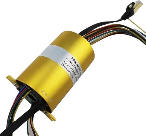 1pcs Gold seller 1 channel 1000M Ethernet slip ring collector connector hole 12.7mm rotating Slip Ring in Saudi Arabia