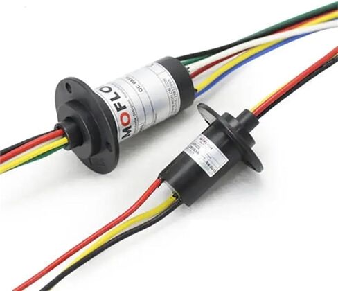 1pcs 2/3/4/5/6/12 Wires 2/5/10/20/30A Circuits 250Rpm Slip Ring 600V for Monitor Robotic IP51 Lead Length:300mm(6 Wires,20A) in Saudi Arabia