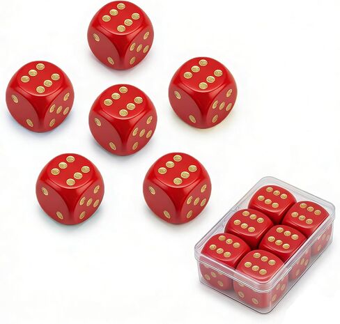 6 Pack Wooden Dice Set, 30mm Large 6 Sided D6 with Rounded Corners, Jumbo Solid Wood Game Dice for Table Board Games, DND, RPG, Math Learning & Party Favors (Multi-Color) in Kuwait