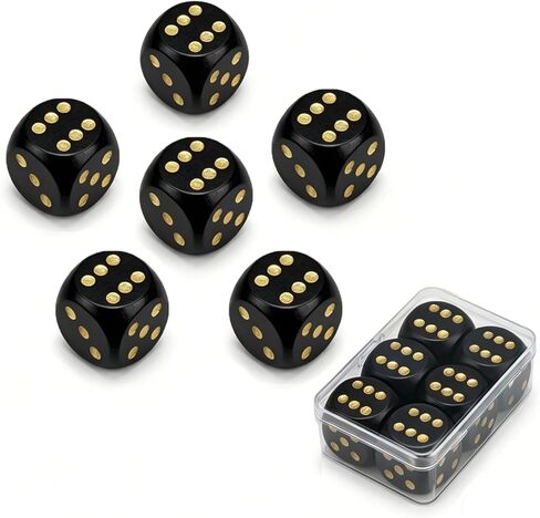 6 Pack Wooden Dice Set, 30mm Large 6 Sided D6 with Rounded Corners, Jumbo Solid Wood Game Dice for Table Board Games, DND, RPG, Math Learning & Party Favors (Multi-Color) in Kuwait