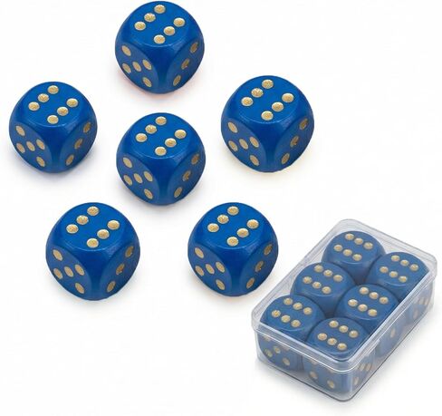 6 Pack Wooden Dice Set, 30mm Large 6 Sided D6 with Rounded Corners, Jumbo Solid Wood Game Dice for Table Board Games, DND, RPG, Math Learning & Party Favors (Multi-Color) in Kuwait