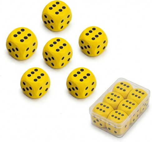 6 Pack Wooden Dice Set, 30mm Large 6 Sided D6 with Rounded Corners, Jumbo Solid Wood Game Dice for Table Board Games, DND, RPG, Math Learning & Party Favors (Multi-Color) in Kuwait