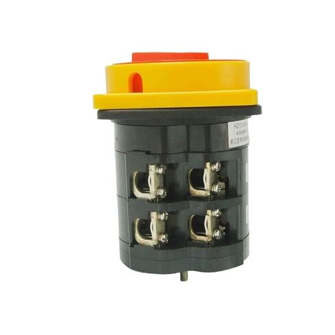 Rotary Switch Knob 2 Position 0-1 660V 60A Poles 4 Terminals Padlock Changeover Cam Main Power Cut Off HZ12-60/04 1Pcs in Saudi Arabia