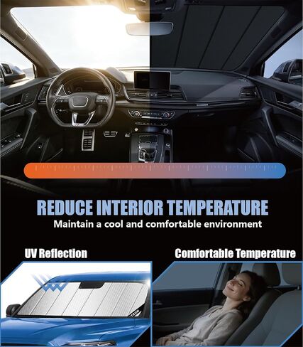 Windshield Sun Shade for BMW X3 (2018-2024), Custom-fit Windshield Cover, Protect Dashboard, Foldable Car Window Shades – BMW X3 Accessories in Saudi Arabia