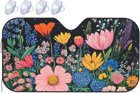 Windshield Sun Shade Butterfly Magic Flower Car Front Window Sunshade Cover for Truck SUV Blocks UV Rays Automotive Visor Interior Protector 51 x 27.5 inch in Saudi Arabia