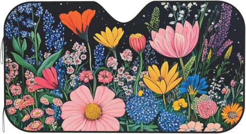 Windshield Sun Shade Butterfly Magic Flower Car Front Window Sunshade Cover for Truck SUV Blocks UV Rays Automotive Visor Interior Protector 51 x 27.5 inch in Saudi Arabia
